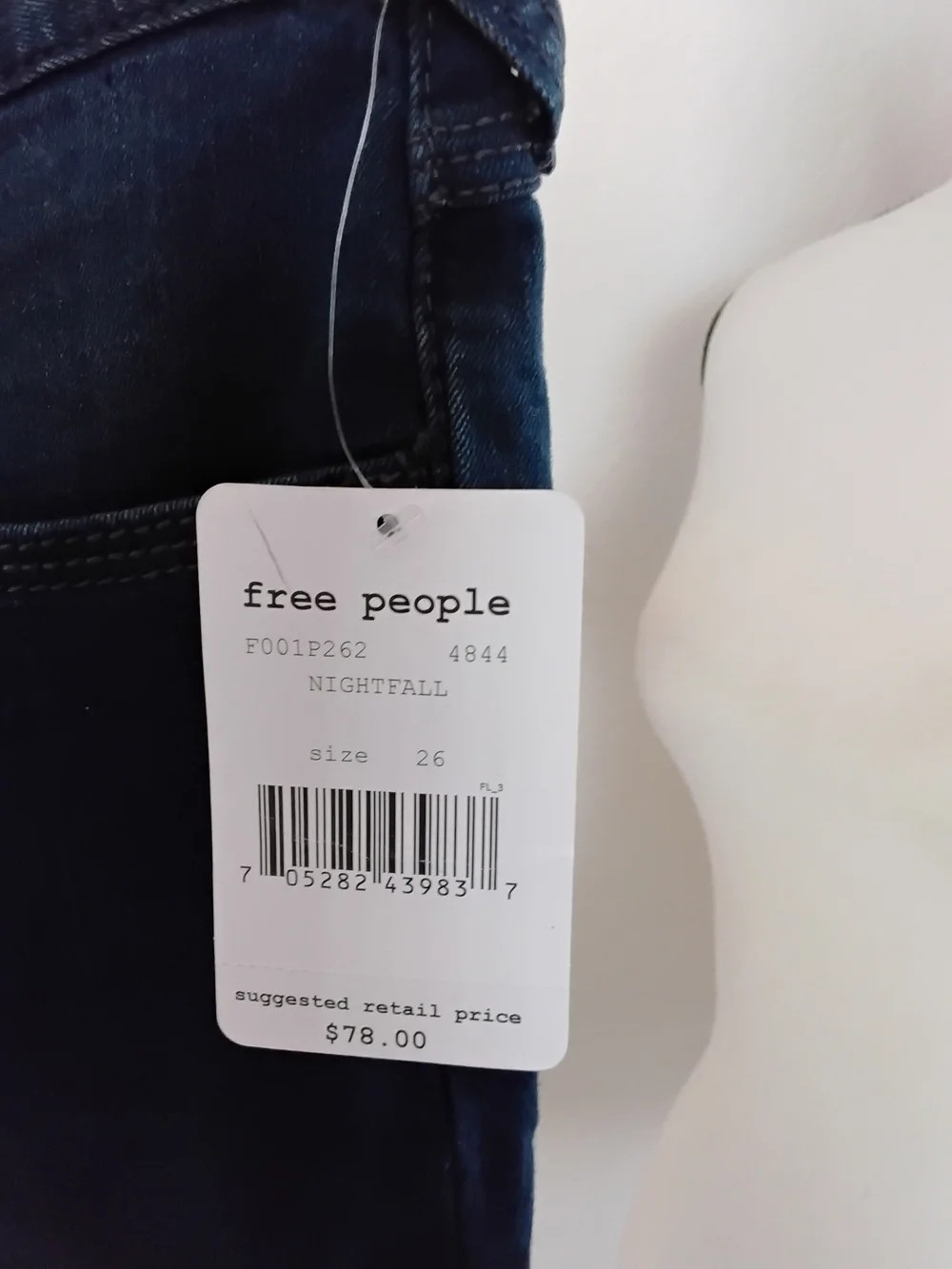 Free People Midnight Wash Skinny Jeans